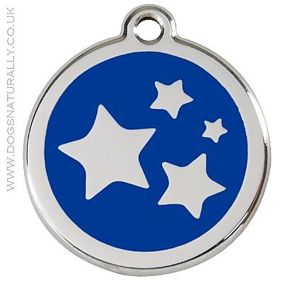 Dark Blue Star Dog ID Tags (3x sizes)